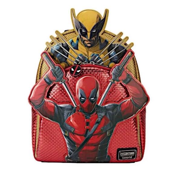 Loungefly Handbags - Loungefly Deadpool “Marvel Jesus” & Wolverine Mini Backpack NWT “IN HAND”